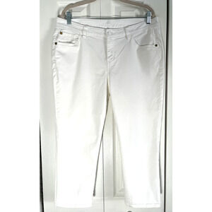 Tommy Bahama Crop Jeans Women's Size 14 White Denim 5 pocket
